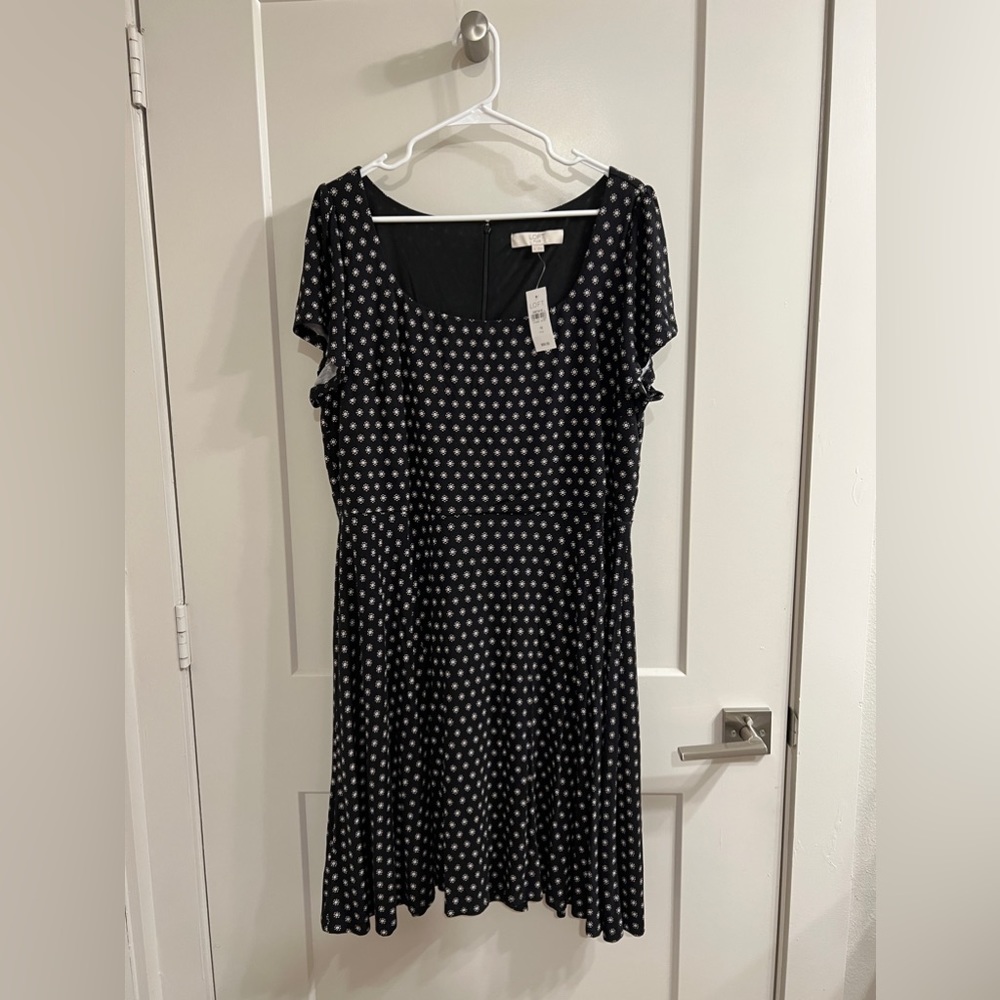 Plus LOFT floral Swing dress